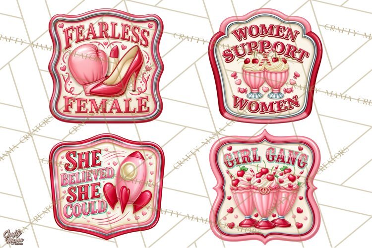 Girl Power Retro Diner Sign PNG Clipart example image 1