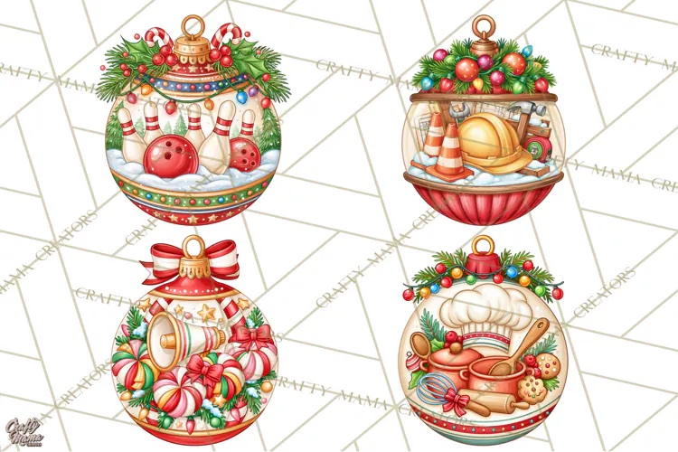 Sports Occupation Christmas Ornaments PNG Clipart