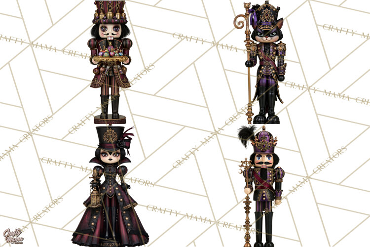 Halloween Nutcracker Clipart PNG, Gothic Nutcracker example image 1