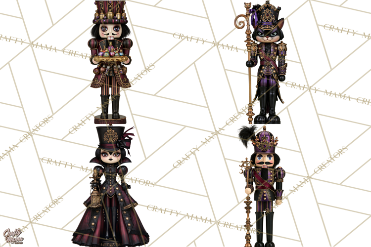 Halloween Nutcracker Clipart PNG, Gothic Nutcracker