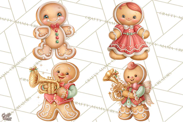 Gingerbread People Clipart, Gingerbread People