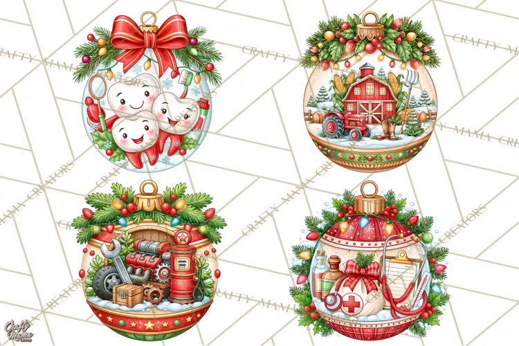 Sports Occupation Christmas Ornaments PNG Clipart