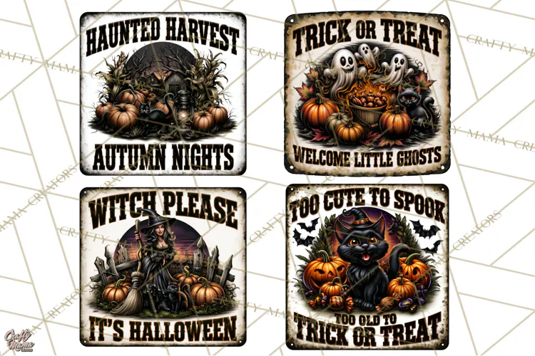 Halloween Metal Signs PNG Clipart | Spooky Season Quotes