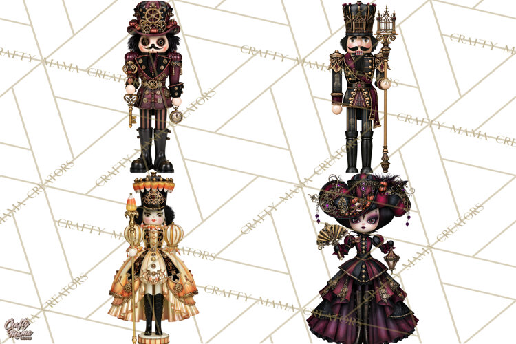 Halloween Nutcracker Clipart PNG, Gothic Nutcracker example image 1