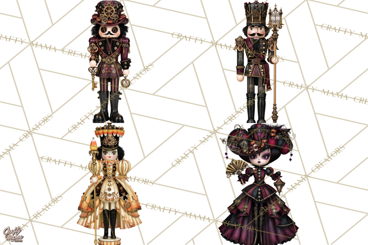 Halloween Nutcracker Clipart PNG, Gothic Nutcracker