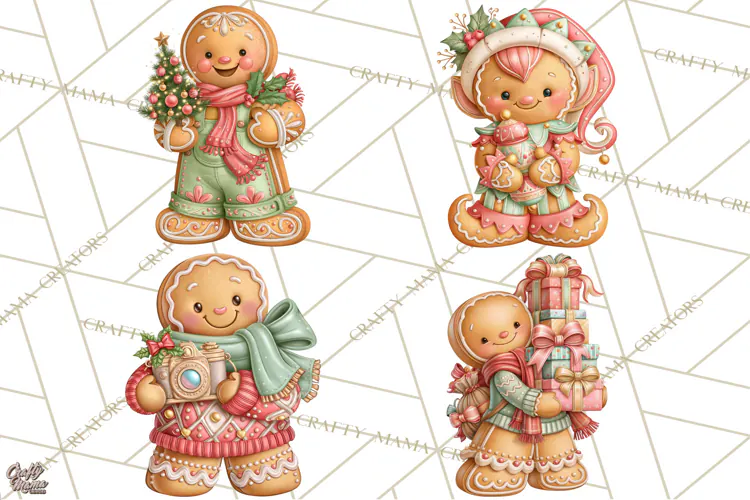 Gingerbread People Clipart, Gingerbread People