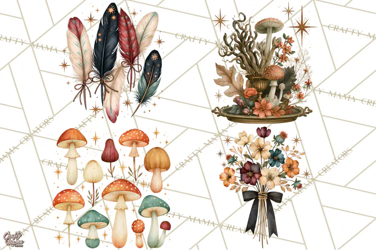 Vintage Witch Apothecary Clipart PNG, Halloween Magic