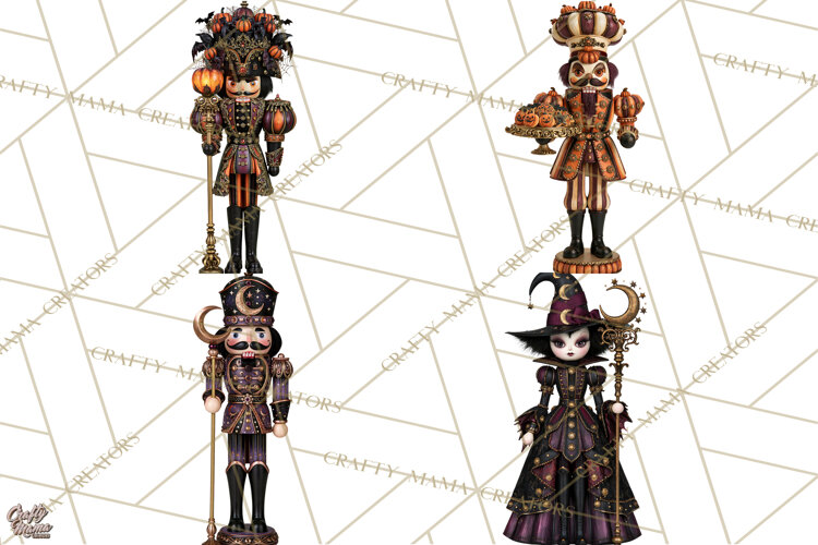 Halloween Nutcracker Clipart PNG, Gothic Nutcracker example image 1