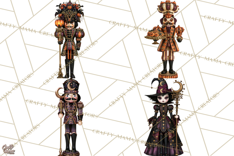 Halloween Nutcracker Clipart PNG, Gothic Nutcracker