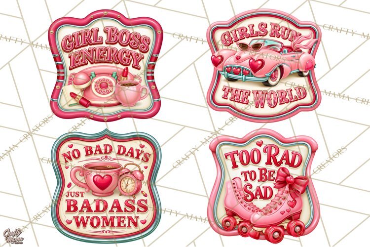 Girl Power Retro Diner Sign PNG Clipart example image 1