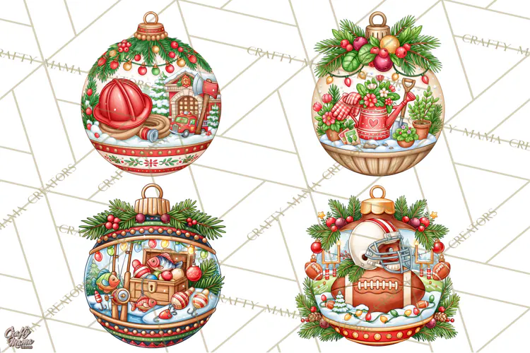 Sports Occupation Christmas Ornaments PNG Clipart