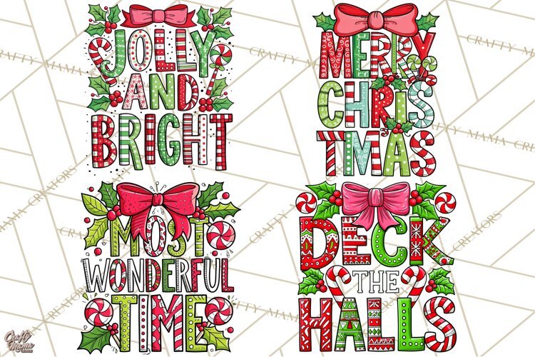 Whimsical Christmas Shirt Graphic PNG Holiday Doodle Quote example image 1
