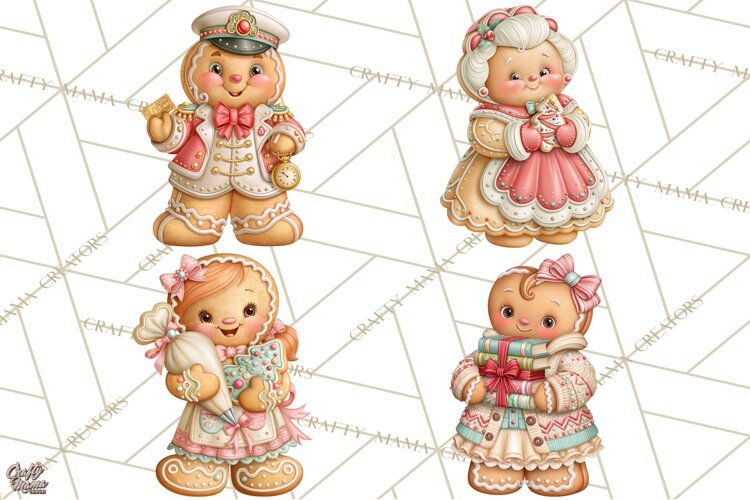 Gingerbread People Clipart, Gingerbread People example image 1