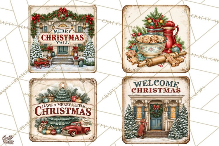 Vintage Mid Century Christmas Signs | Holiday Quotes example image 1