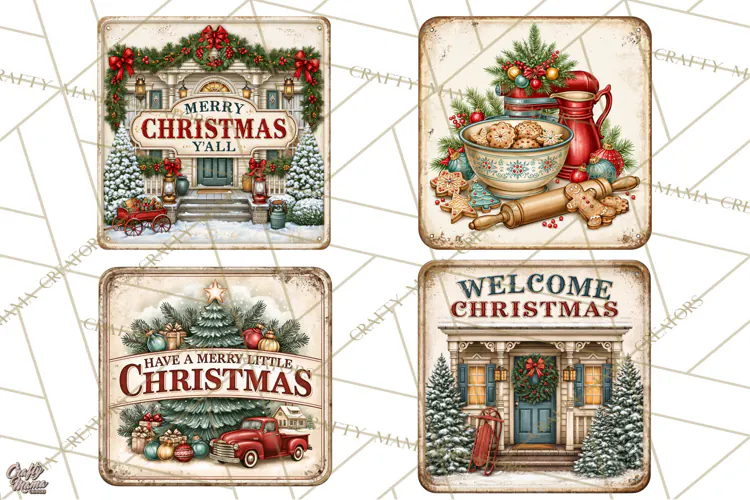 Vintage Mid Century Christmas Signs | Holiday Quotes