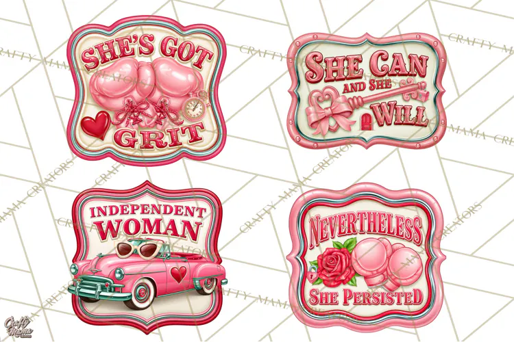 Girl Power Retro Diner Sign PNG Clipart