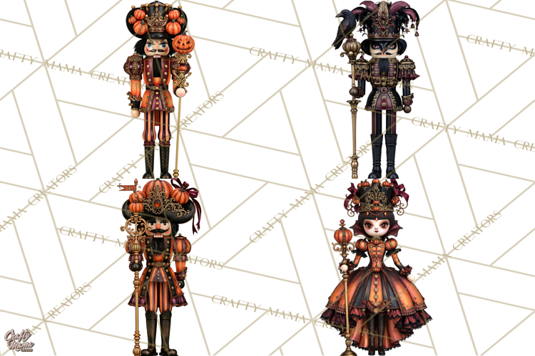 Halloween Nutcracker Clipart PNG, Gothic Nutcracker