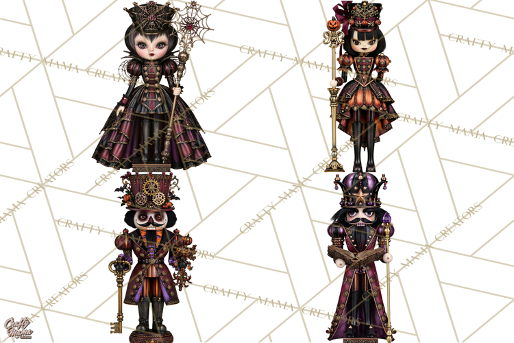 Halloween Nutcracker Clipart PNG, Gothic Nutcracker