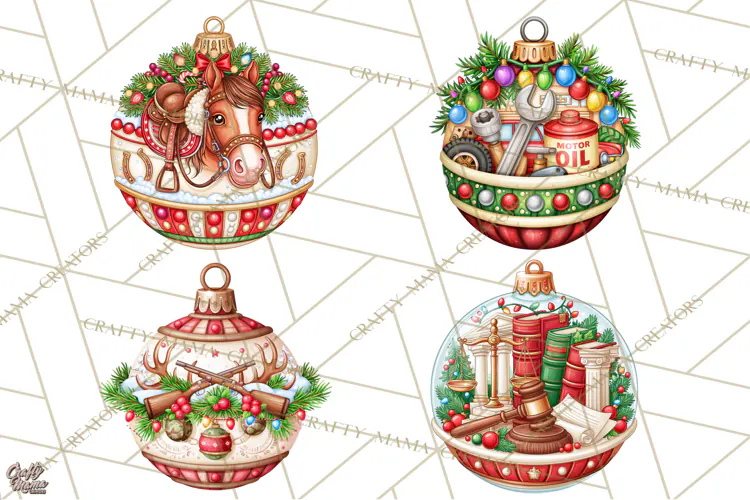 Sports Occupation Christmas Ornaments PNG Clipart