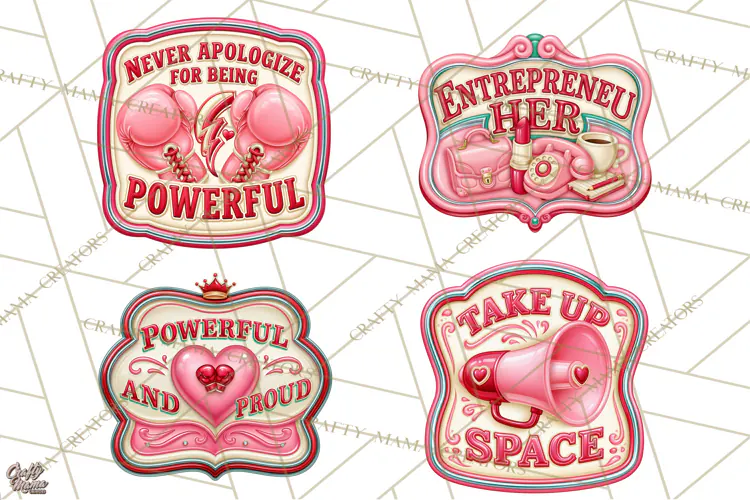 Girl Power Retro Diner Sign PNG Clipart