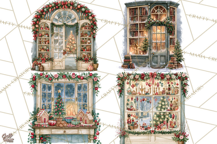 Christmas Through The Window PNG Clipart example image 1