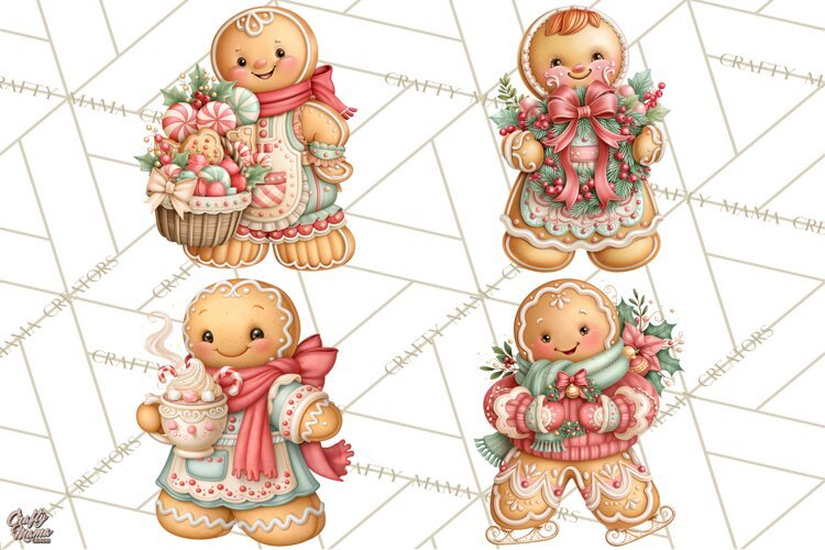 Gingerbread People Clipart, Gingerbread People example image 1