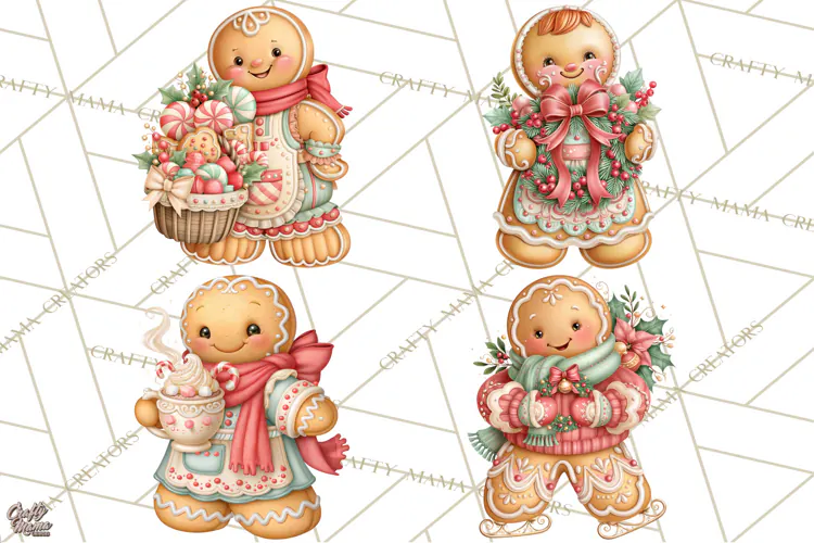 Gingerbread People Clipart, Gingerbread People