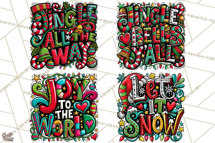 Whimsical Christmas Shirt Graphic PNG Holiday Doodle Quote