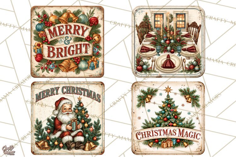 Vintage Mid Century Christmas Signs | Holiday Quotes example image 1