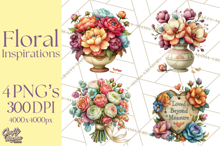 Heartfelt Inspirational Floral PNG Clipart