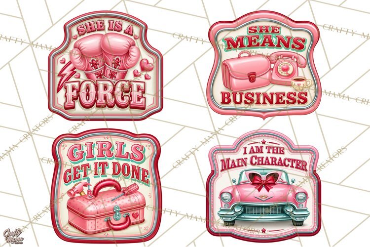 Girl Power Retro Diner Sign PNG Clipart example image 1
