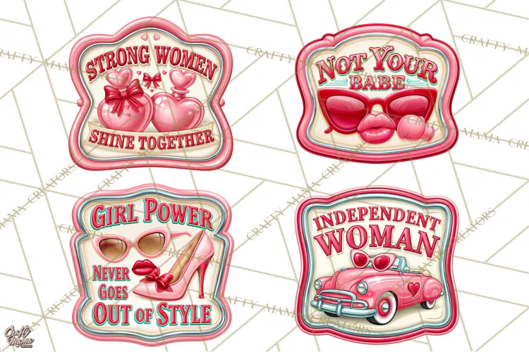 Girl Power Retro Diner Sign PNG Clipart