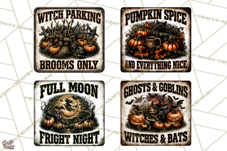 Halloween Metal Signs PNG Clipart | Spooky Season Quotes