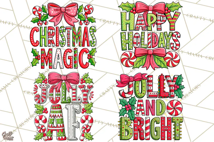 Whimsical Christmas Shirt Graphic PNG Holiday Doodle Quote
