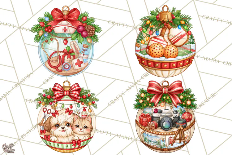 Sports Occupation Christmas Ornaments PNG Clipart