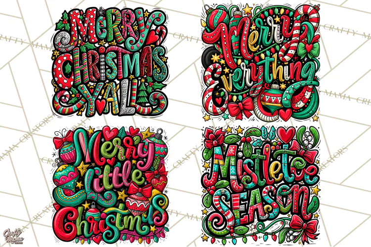 Whimsical Christmas Shirt Graphic PNG Holiday Doodle Quote
