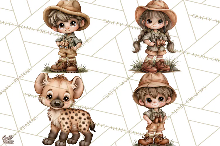 Safari Clipart African Animals Watercolor PNG