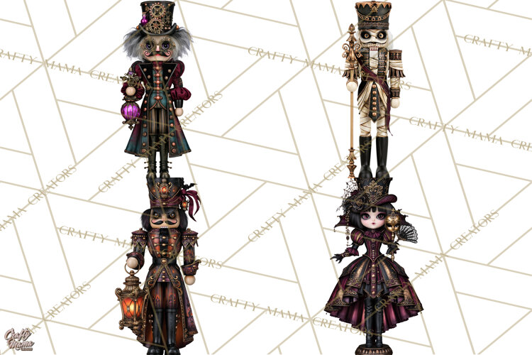 Halloween Nutcracker Clipart PNG, Gothic Nutcracker example image 1