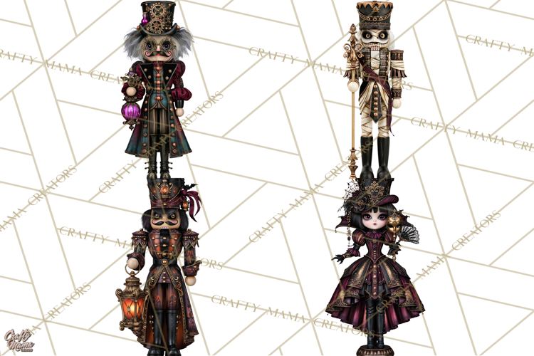 Halloween Nutcracker Clipart PNG, Gothic Nutcracker