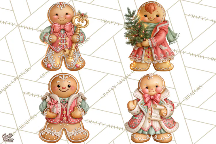 Gingerbread People Clipart, Gingerbread People