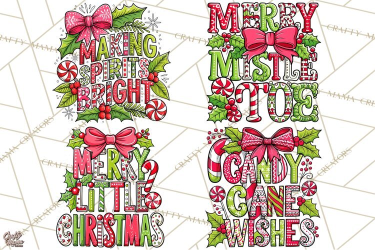 Whimsical Christmas Shirt Graphic PNG Holiday Doodle Quote example image 1