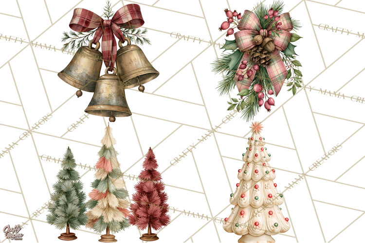 Vintage Farmhouse Christmas Decor PNG example image 1
