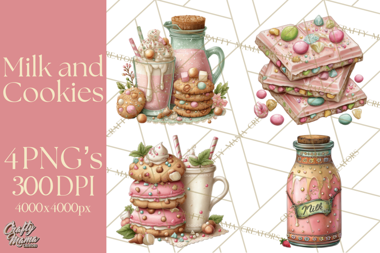 Milk Cookies Candy Chocolate Dessert Clipart PNG