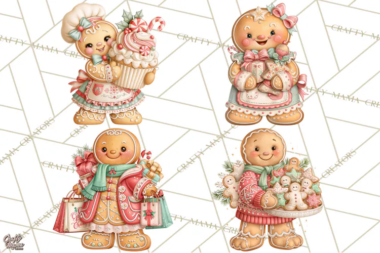 Gingerbread People Clipart, Gingerbread People