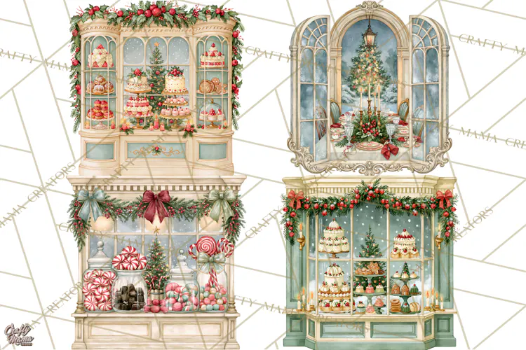 Christmas Through The Window PNG Clipart