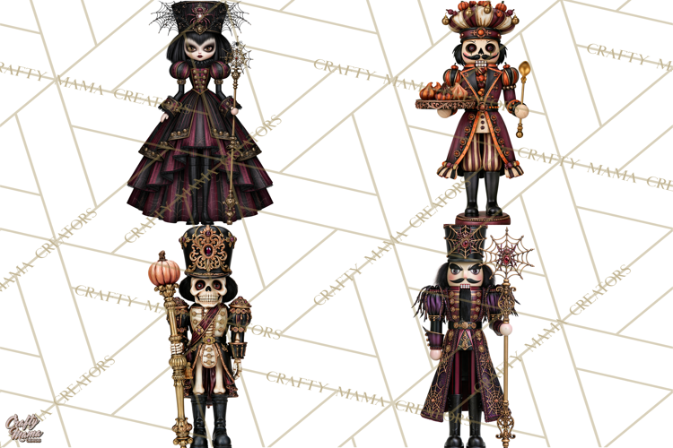 Halloween Nutcracker Clipart PNG, Gothic Nutcracker