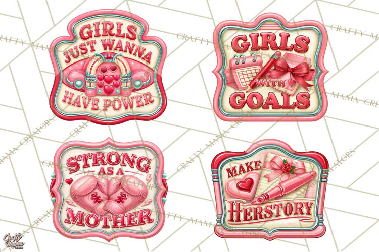 Girl Power Retro Diner Sign PNG Clipart