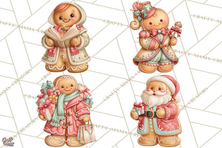 Gingerbread People Clipart, Gingerbread People example image 1
