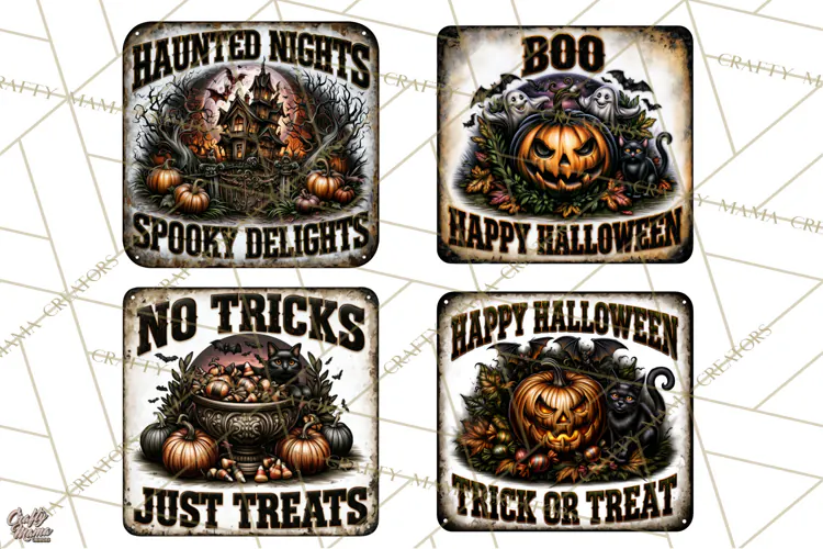 Halloween Metal Signs PNG Clipart | Spooky Season Quotes