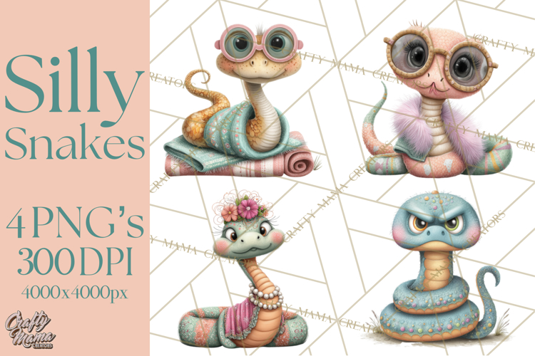 Cute Snake Clipart Pastel Reptile PNG